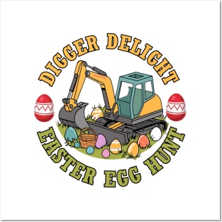 Eggscavator Digging for Easter Joy Posters and Art